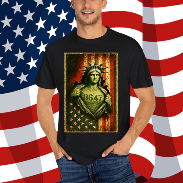 No Kings 8647 Design Statue Liberty Activist Shirt