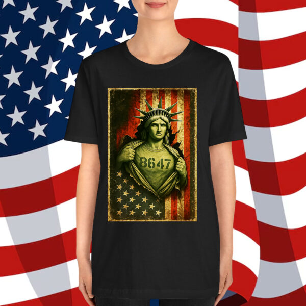 No Kings 8647 Design Statue Liberty Activist Shirt