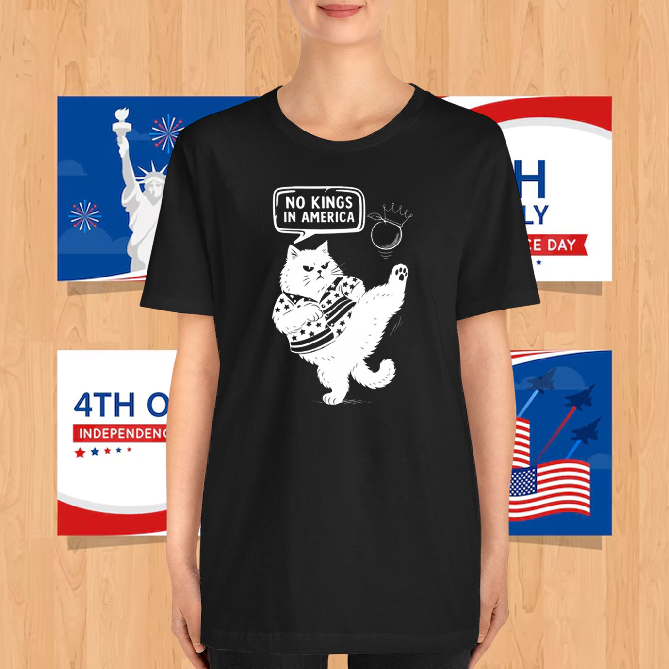 Cat No Kings In America T-Shirts
