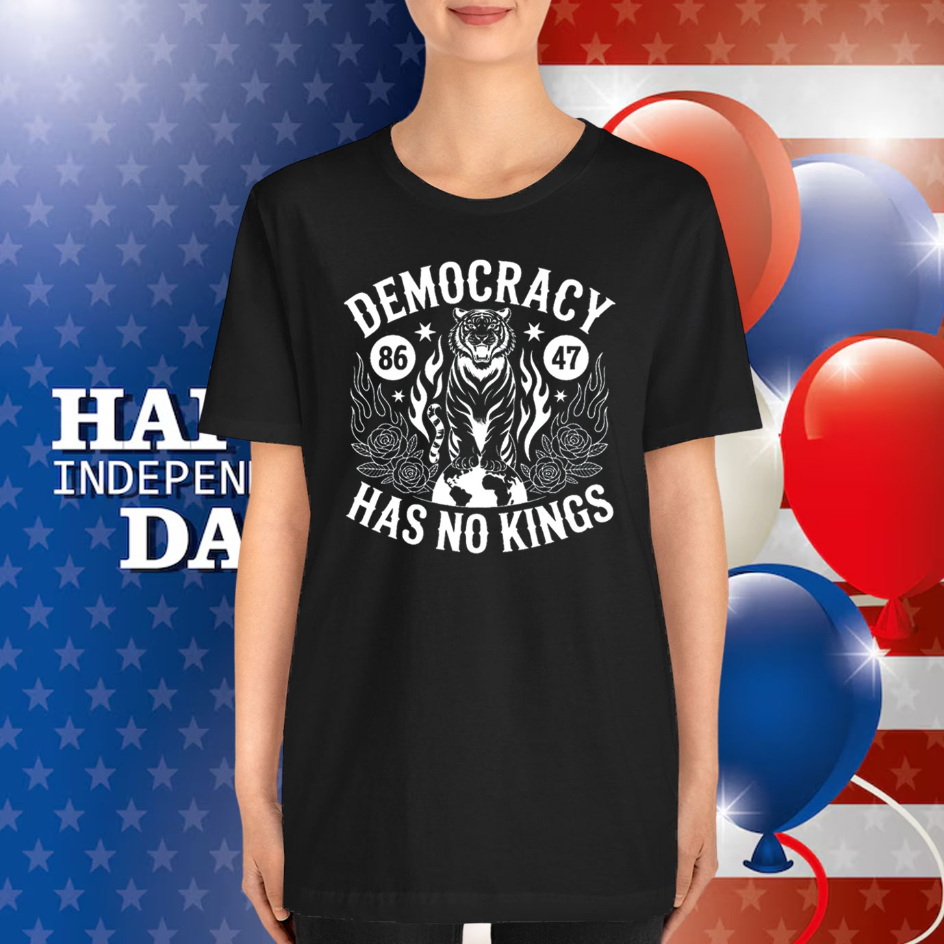 Democracy 86 47 Has No Kings T-Shirt