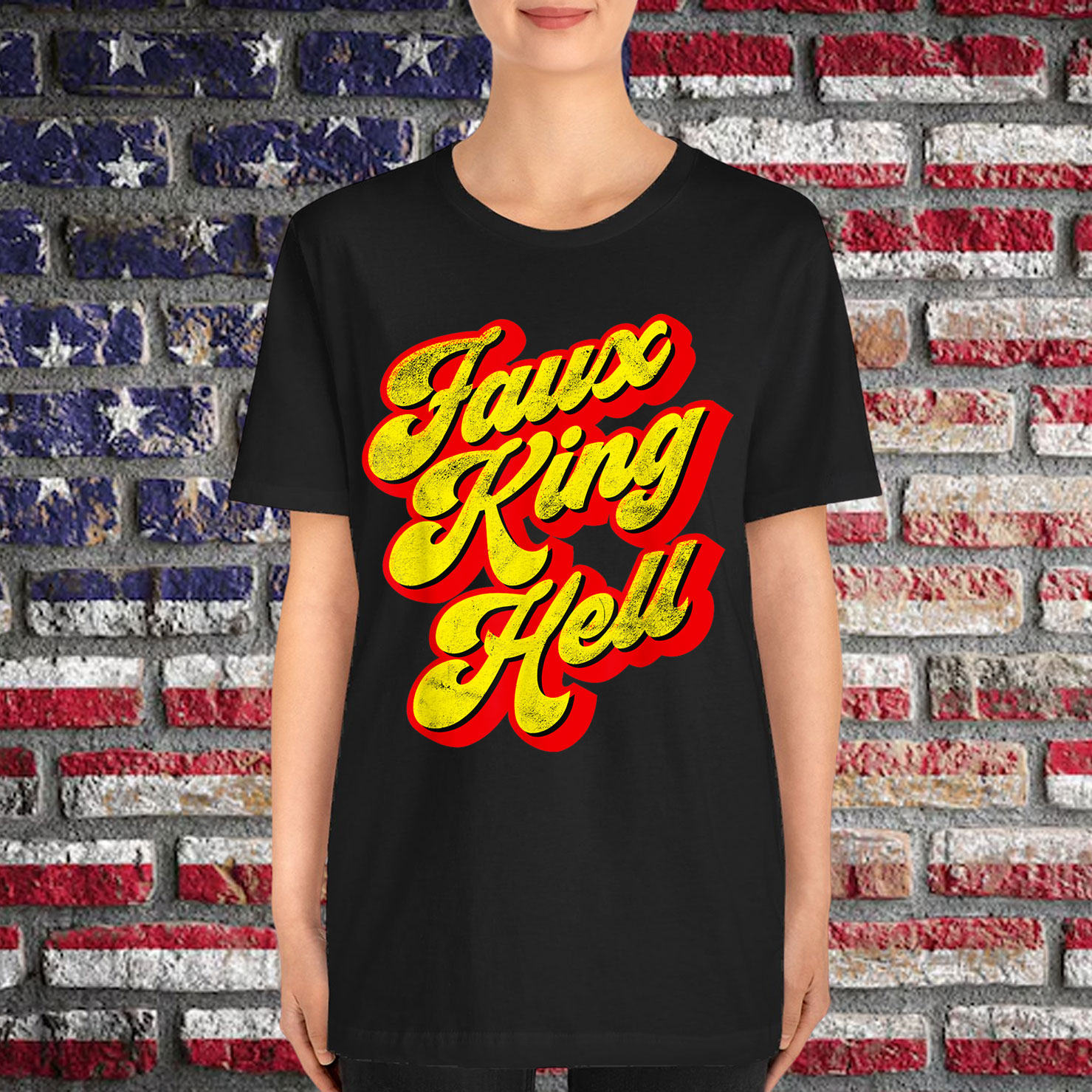 No Kings Faux King Hell Funny Sarcastic Political Shirt