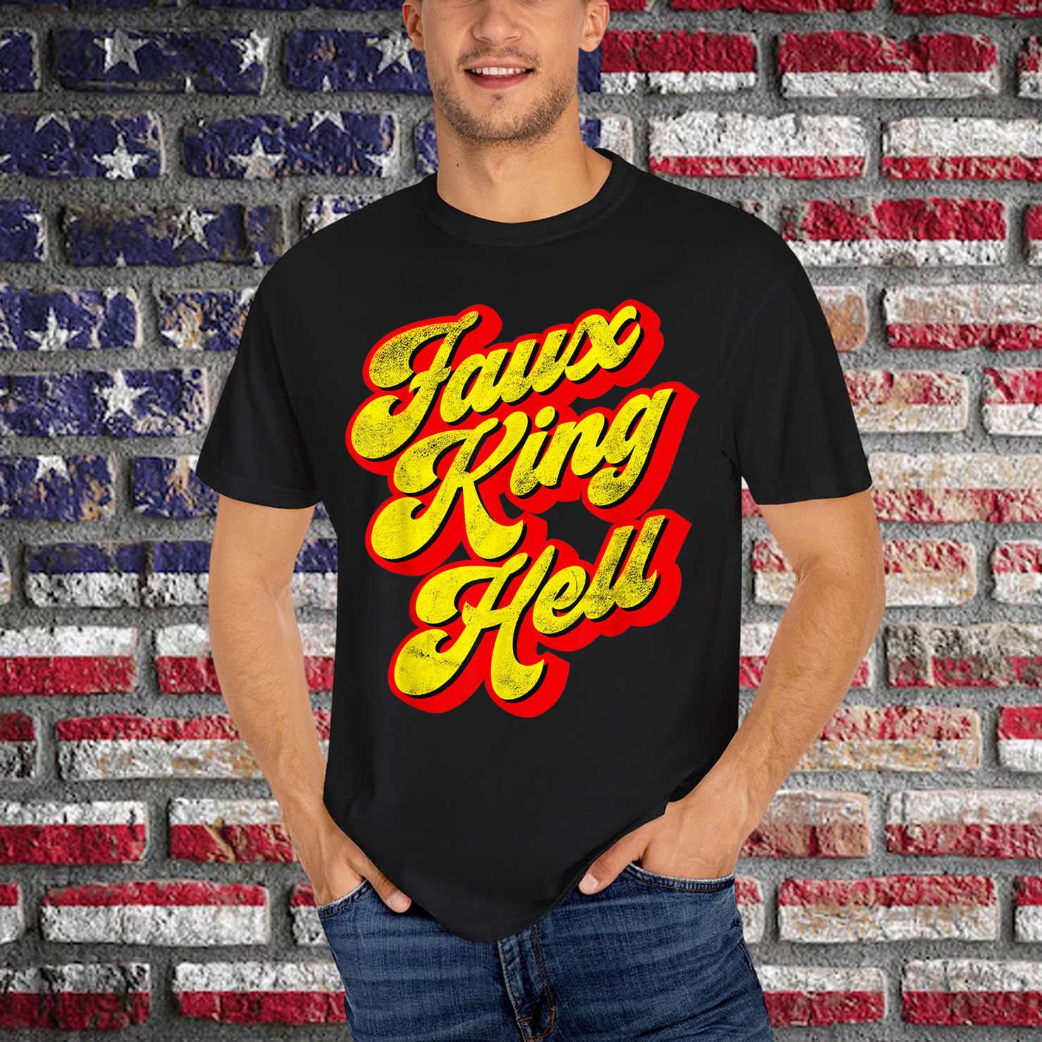 No Kings Faux King Hell Funny Sarcastic Political Shirt