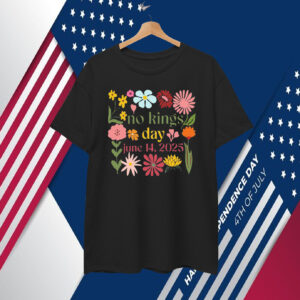 Floral No Kings Day June 14,2025 T-Shirt