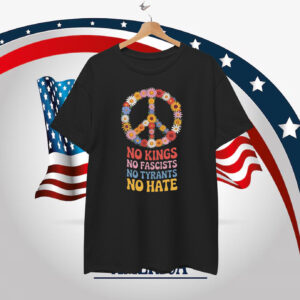 Floral No Kings No Fascists No Tyrants No Hate T-Shirt