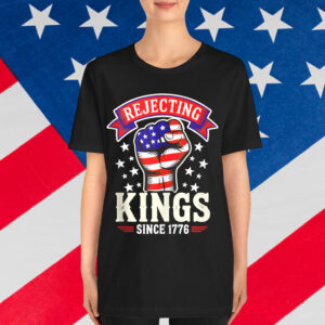 Funny Rejecting Kings Fist Sign USA No Kings In America Shirt