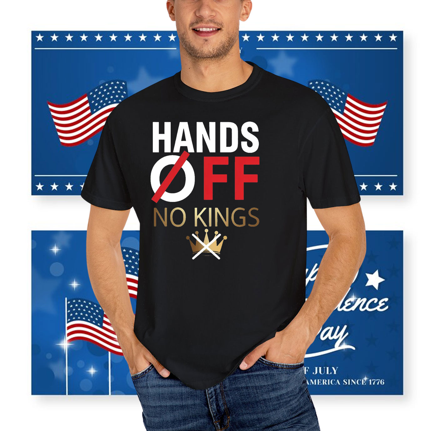 Hands Off No Kings T-Shirt