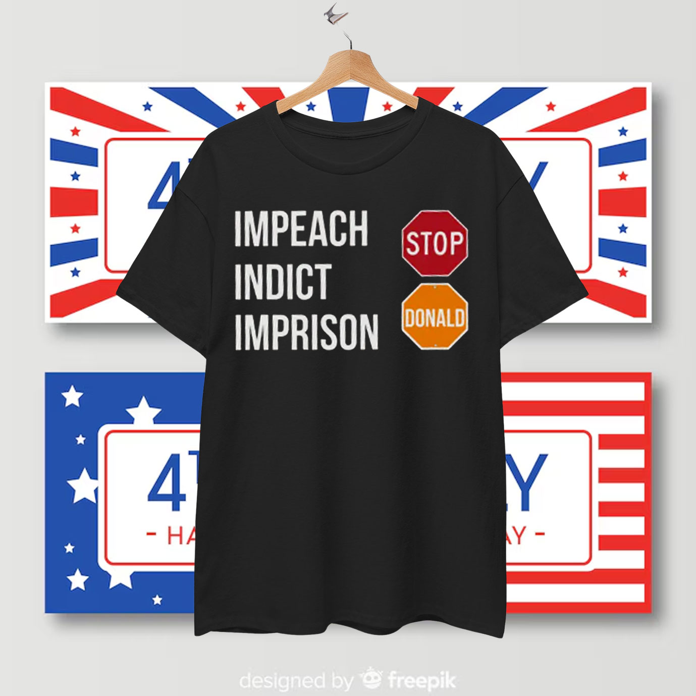 Impeach Indict Imprison Stop Donald T-Shirt
