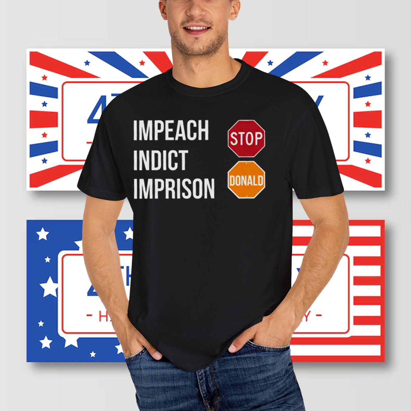 Impeach Indict Imprison Stop Donald T-Shirt