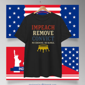 Impeach Remove Convict No Crowns. No Kings. T-Shirt
