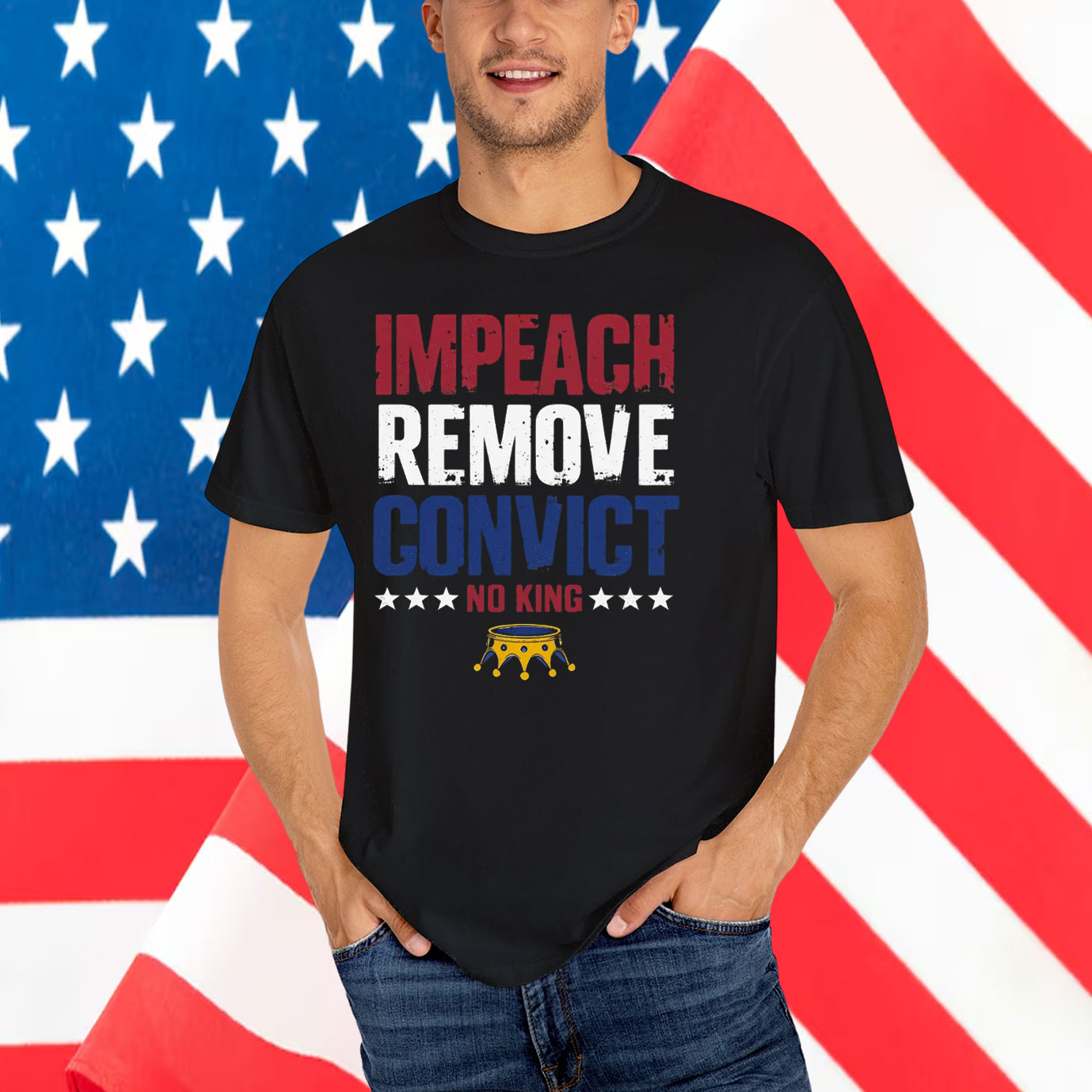 Impeach Remove Convict No King T-Shirt