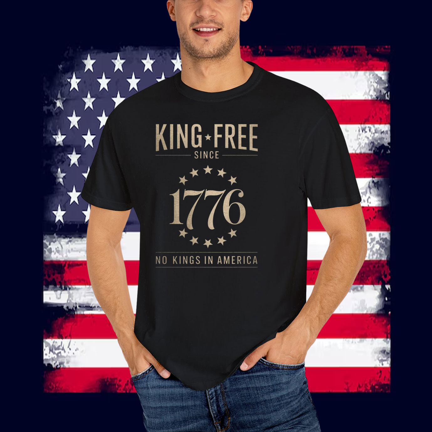 King Free Since 1776 No Kings In America T-Shirt