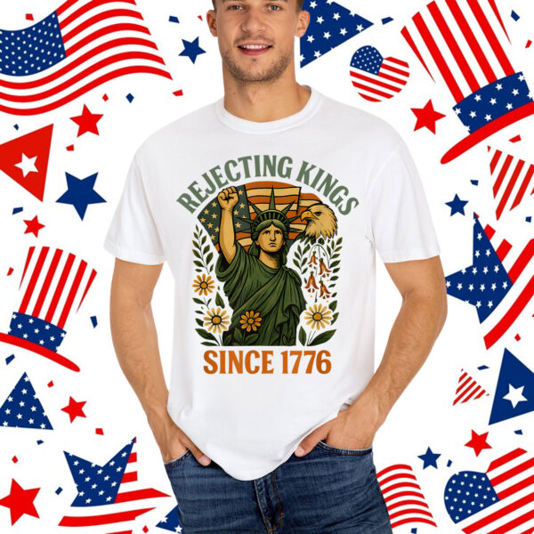 Kings 1776 Foxglove Daisy Tulip Flowers Bald Eagle Shirt