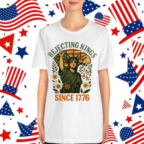Kings 1776 Foxglove Daisy Tulip Flowers Bald Eagle Shirt