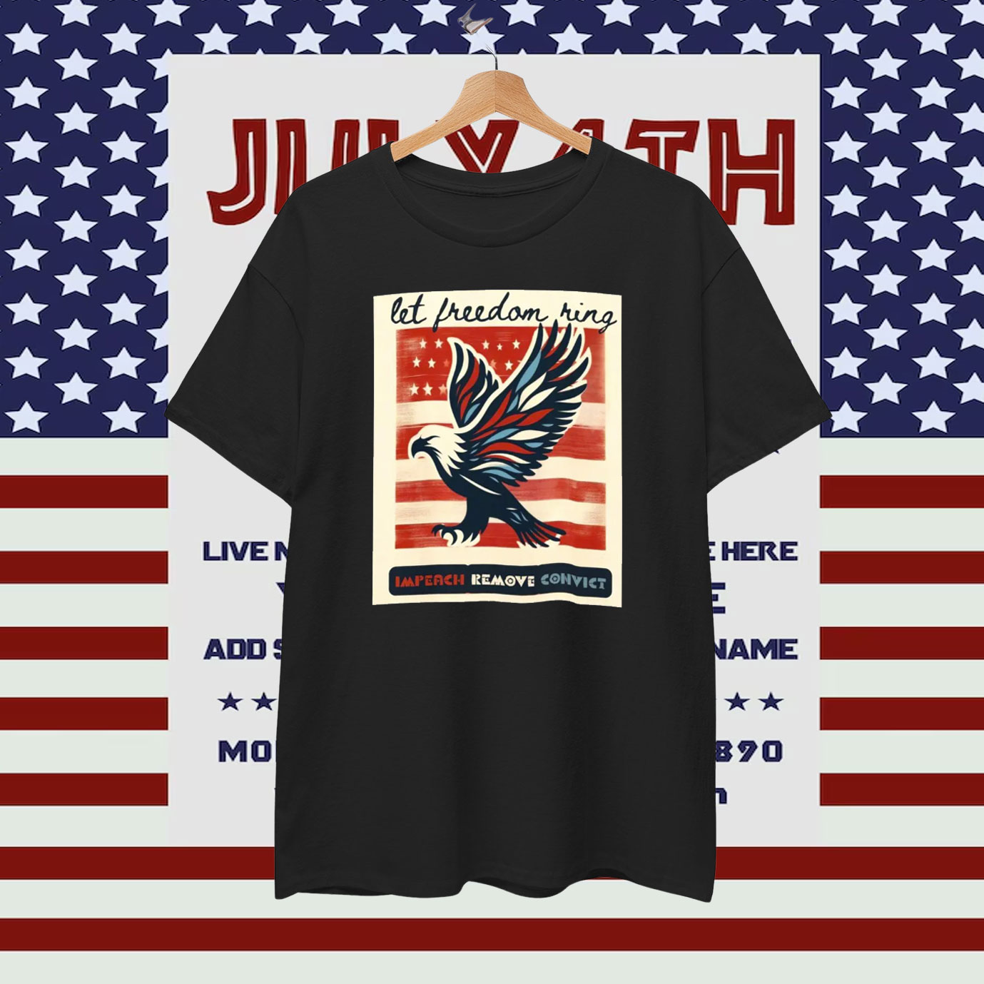 Let Freedom Ring Impeach Remove Convict T-Shirt