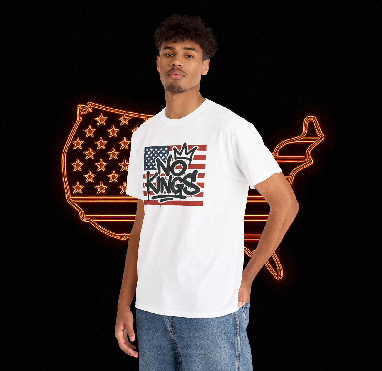 No Kings America Flag Shirt