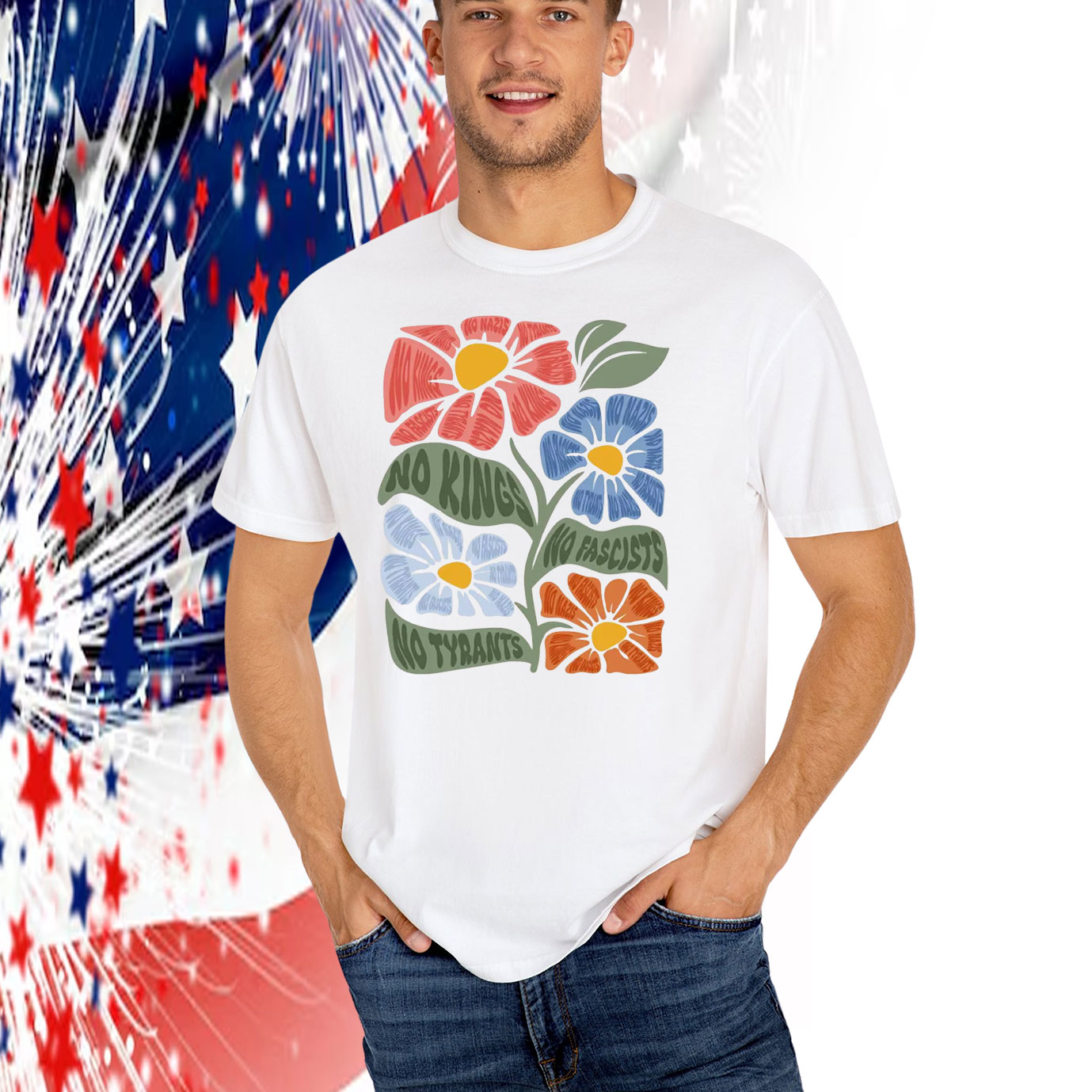 No Kings Flower T-Shirt