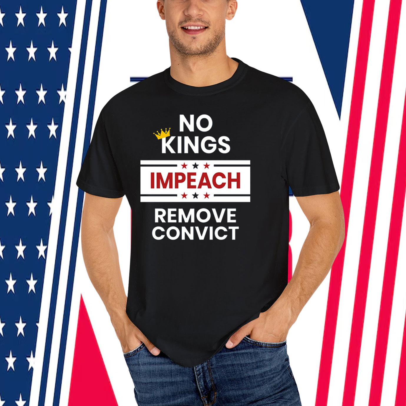 No Kings Impeach Remove Convict T-Shirts