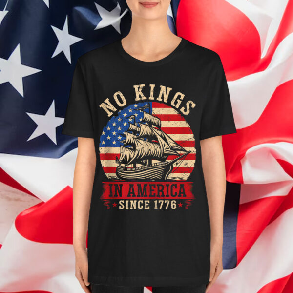 No Kings In America 4th Of July USA Patriotic Shirt