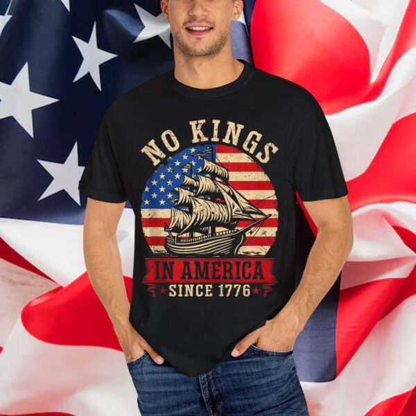 No Kings In America 4th Of July USA Patriotic Shirt