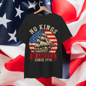 No Kings In America 4th Of July USA Patriotic Shirt