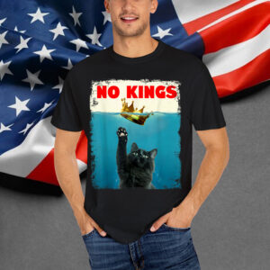 No Kings In America Protest Funny Cat For Shirt