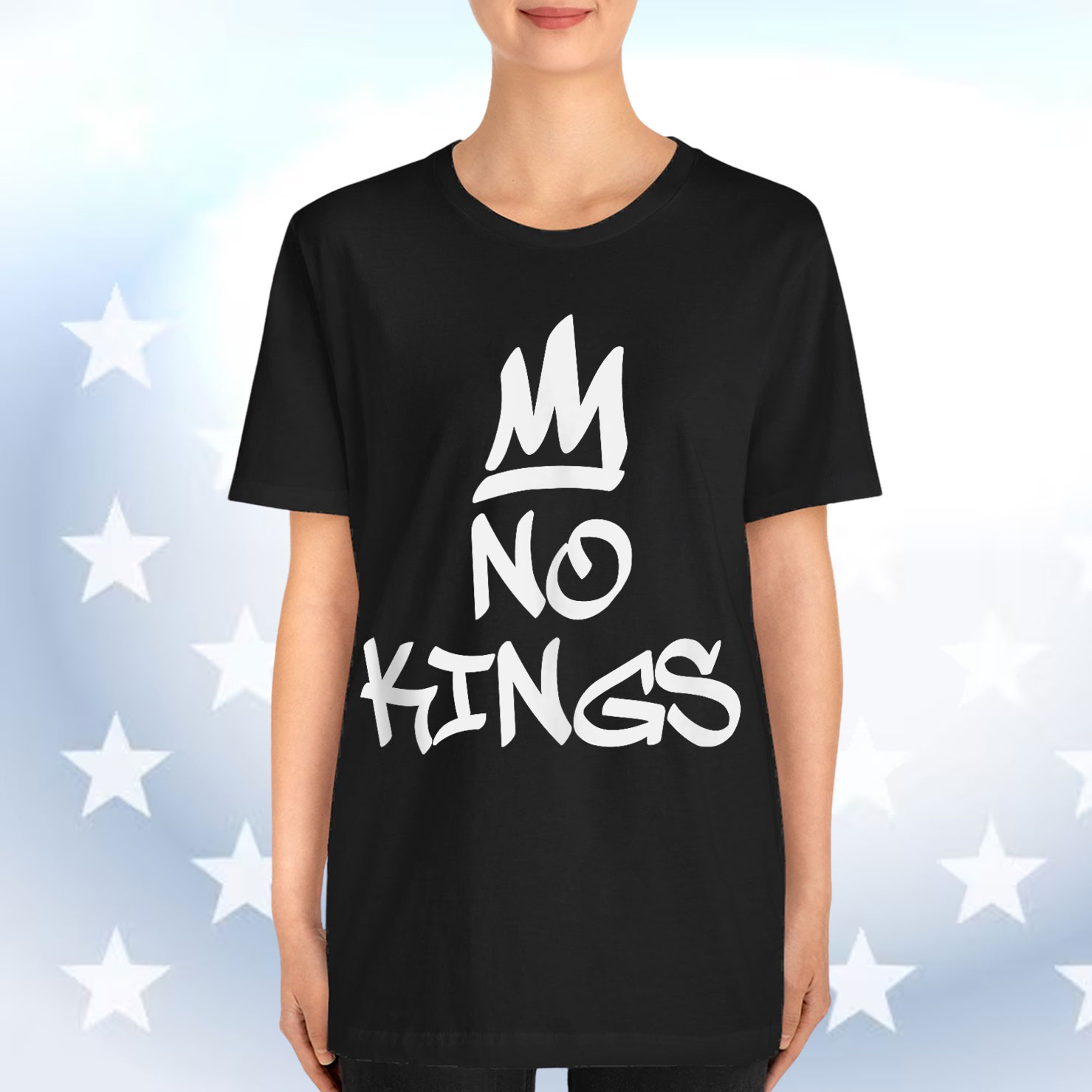 No Kings In America Protest Sign USA Shirt