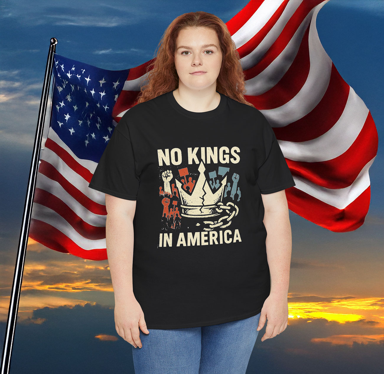 No Kings In America Protest T-Shirt