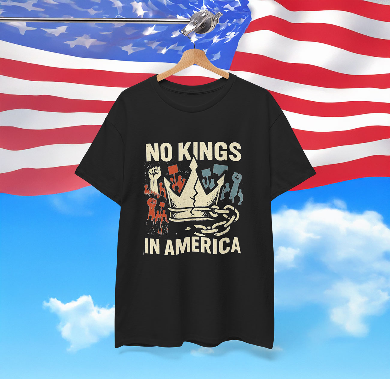 No Kings In America Protest T-Shirt