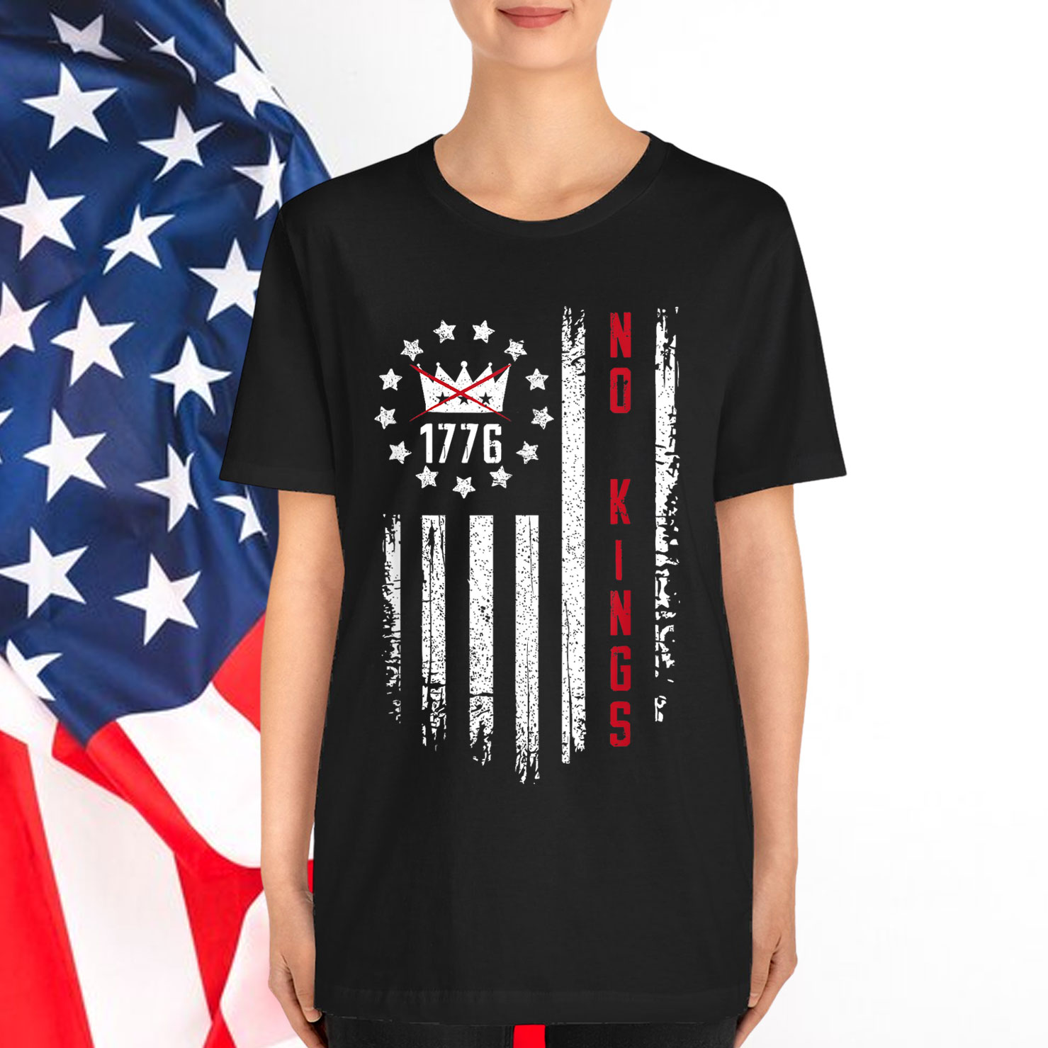No Kings In America Since 1776 4th Of July American Shirt