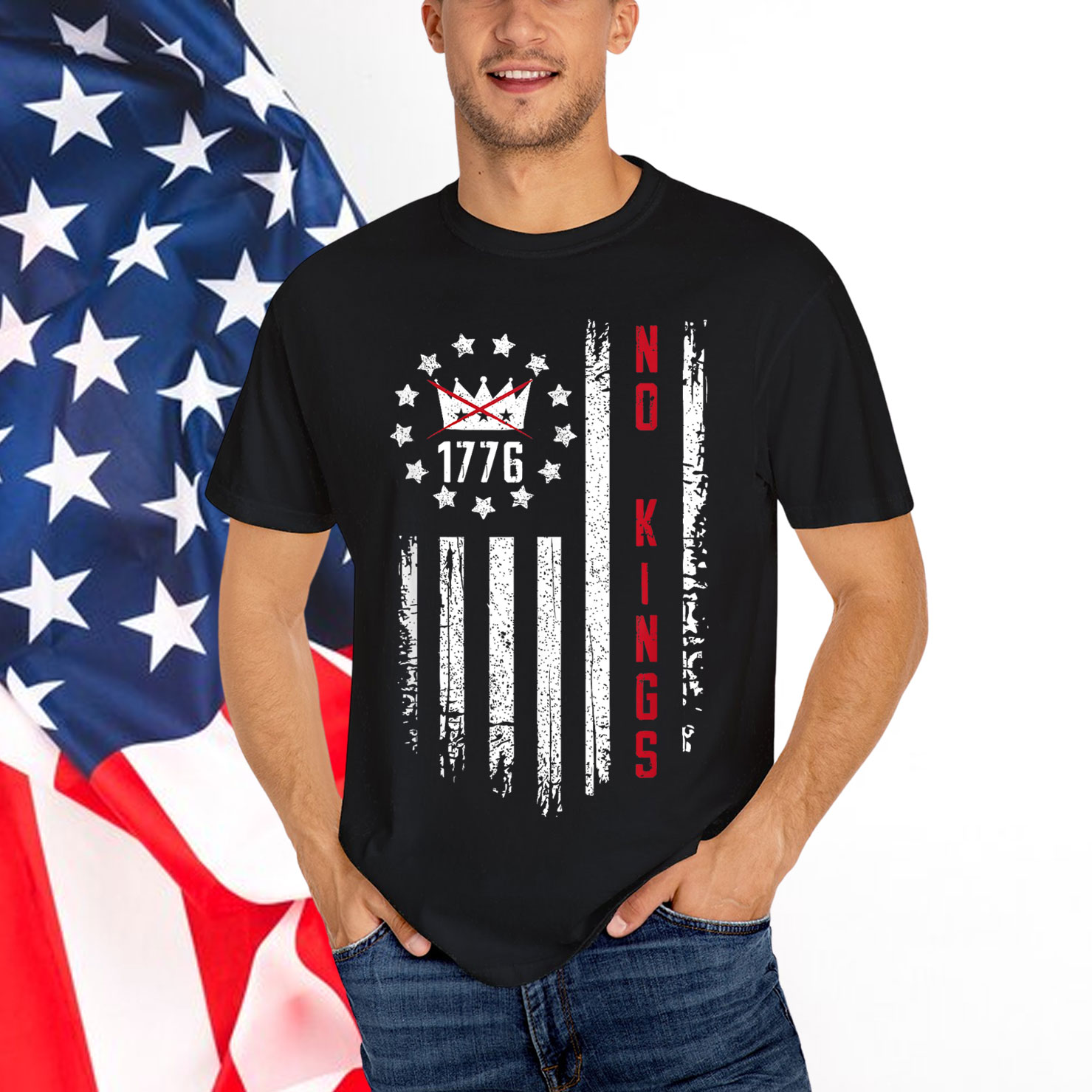 No Kings In America Since 1776 4th Of July American Shirt