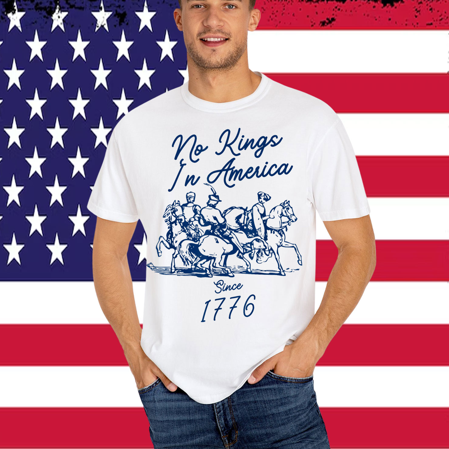 No Kings In America Since 1776 Retro Shirt