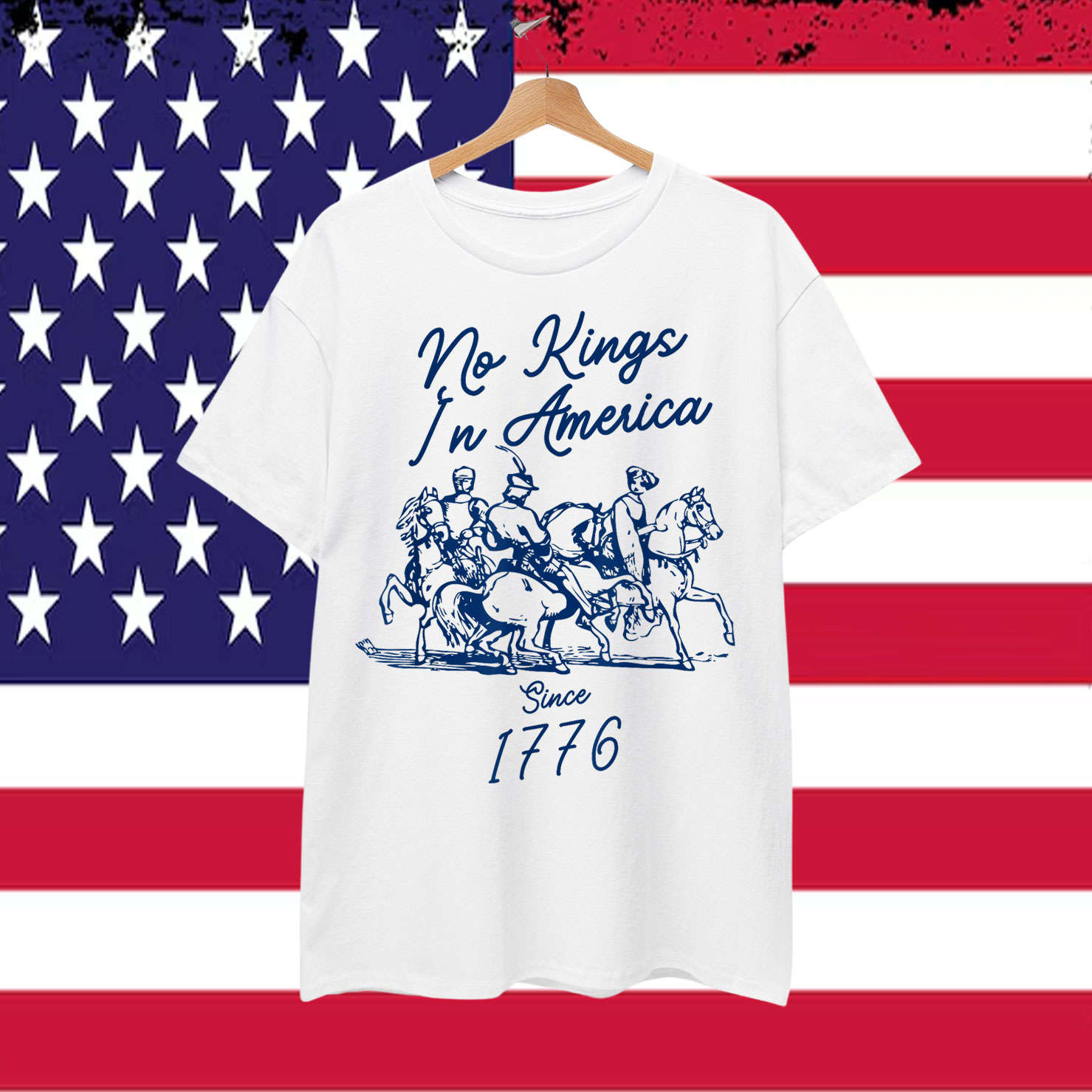 No Kings In America Since 1776 Retro Shirt