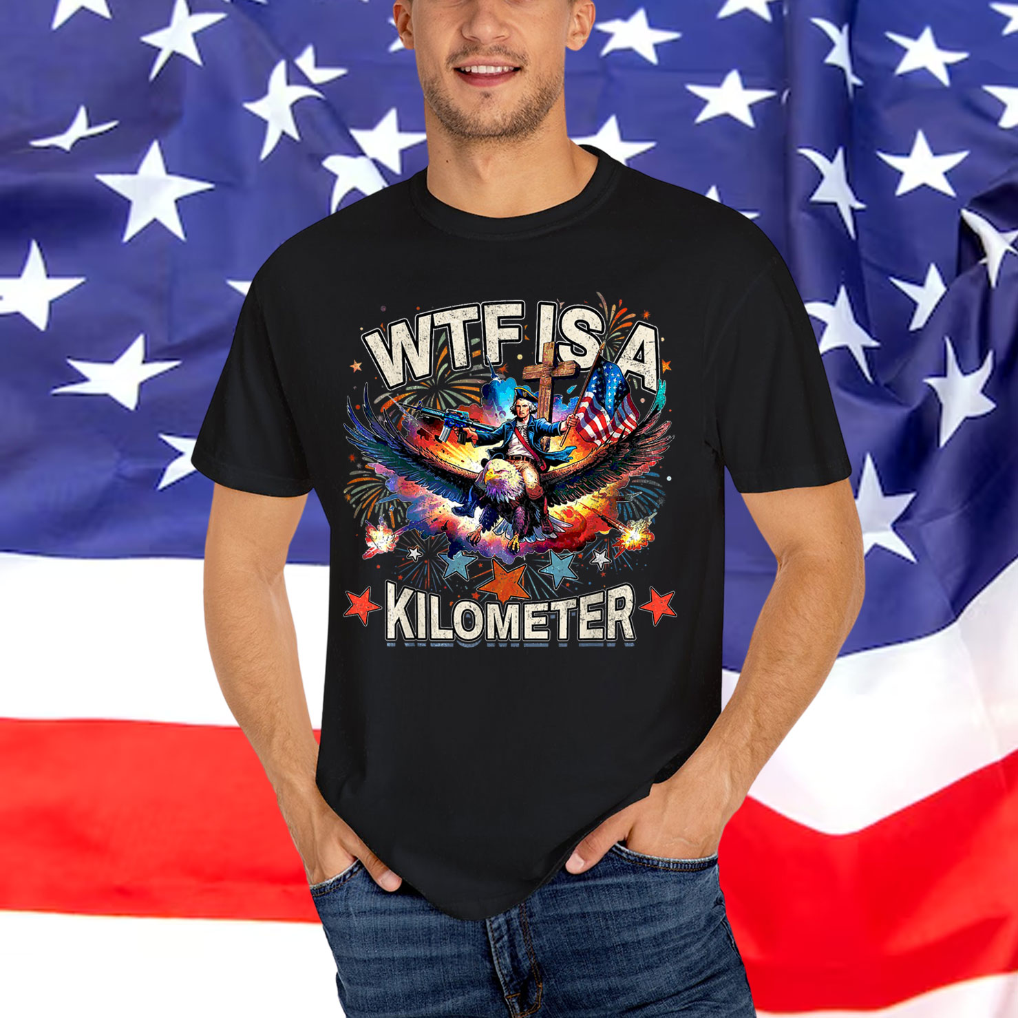 No Kings In America Since 1776 USA Flag Vintage Shirt