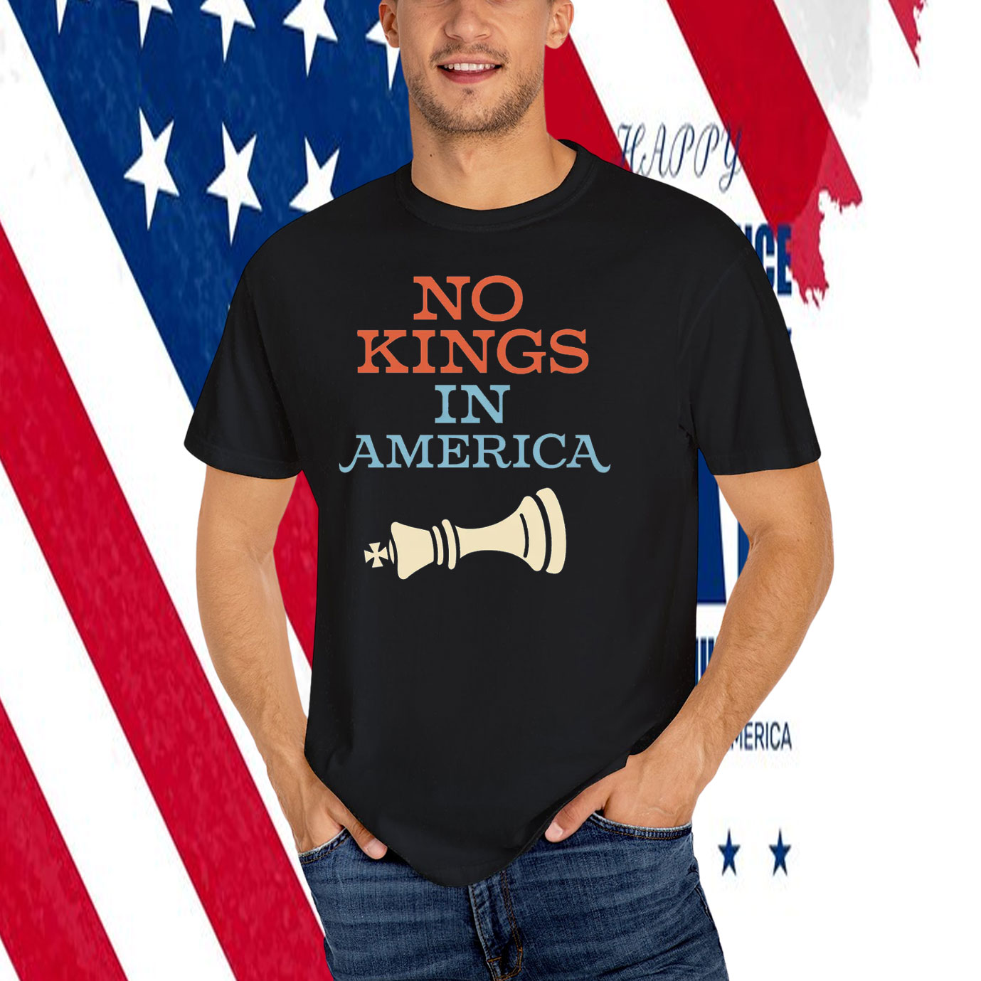 No Kings In America Shirts