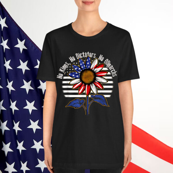 No Kings No Dictators No Oligarchs In America Retro Shirt