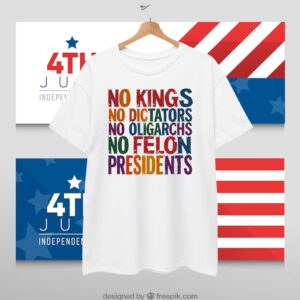 No Kings No Dictators No Oligarchs No Felon Presidents T-Shirt