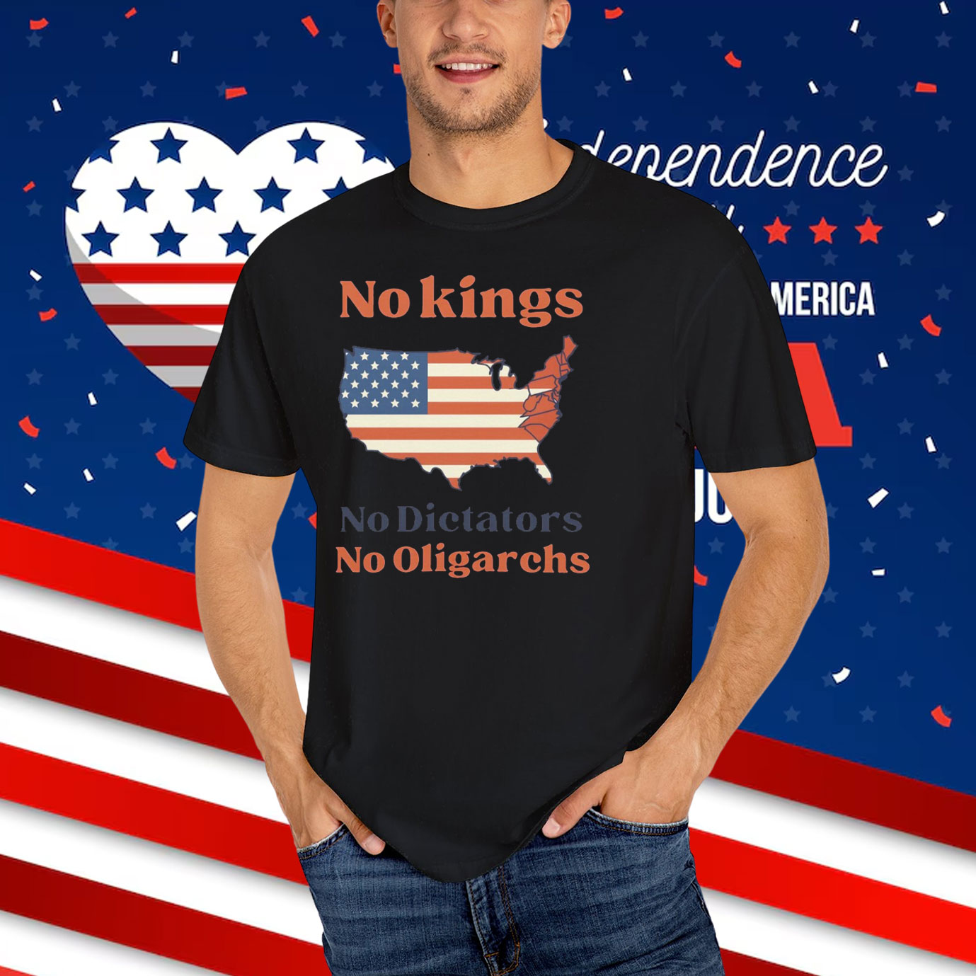 No Kings No Dictators No Oligarchs T-Shirt