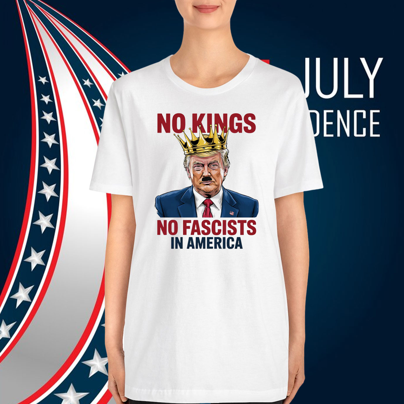 No Kings No Fascists In America T-Shirt
