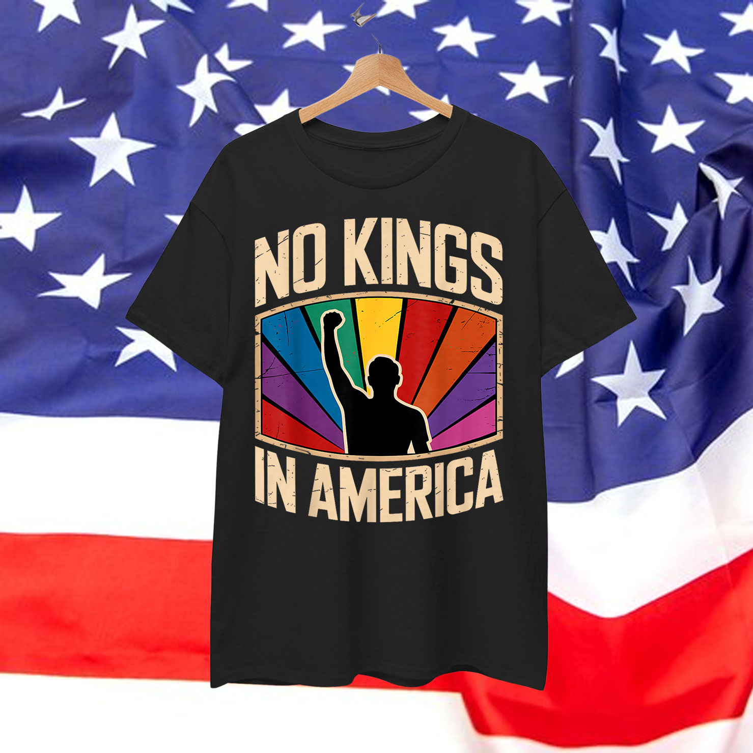 No Kings Nope Vintage Pride Month Shirt