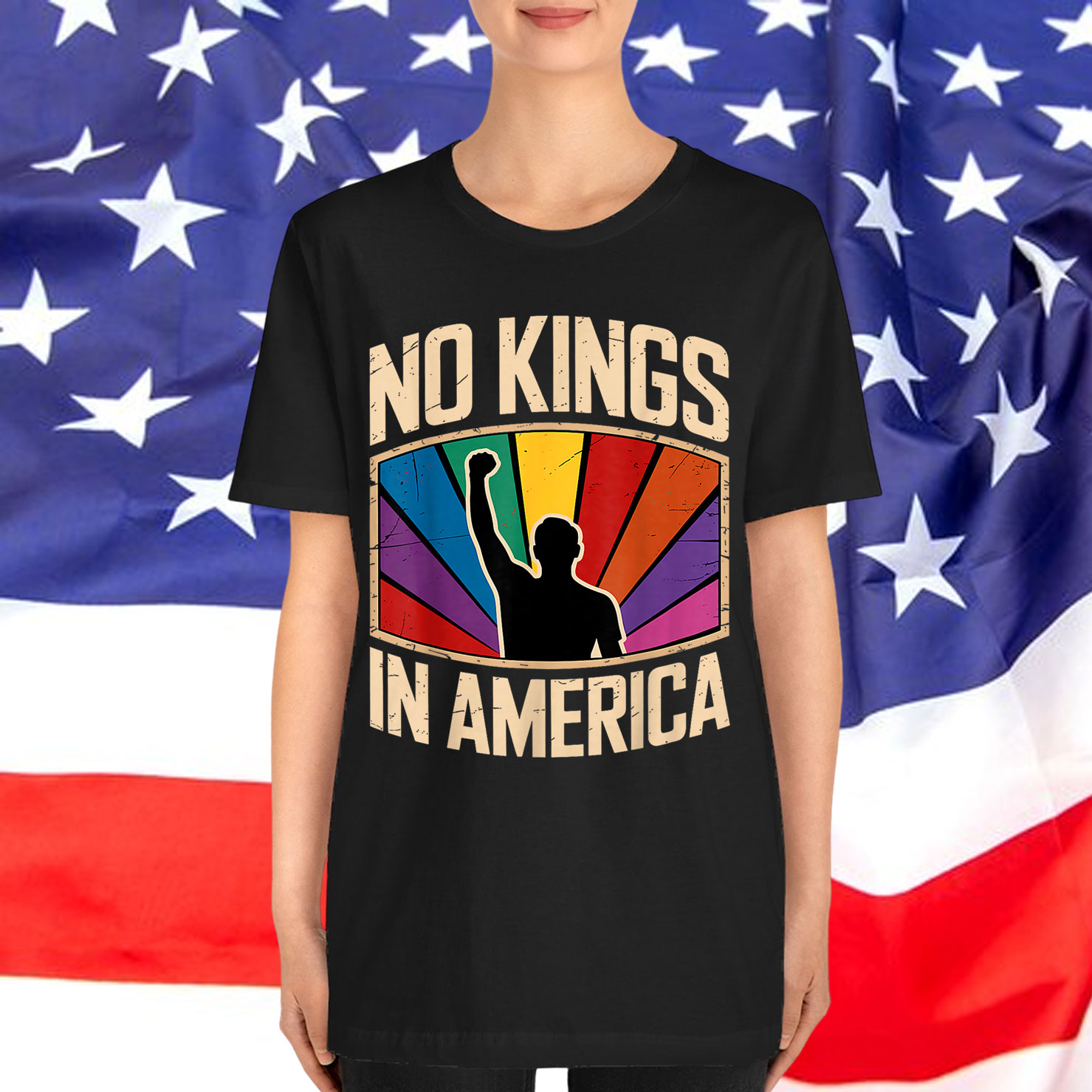 No Kings Nope Vintage Pride Month Shirt
