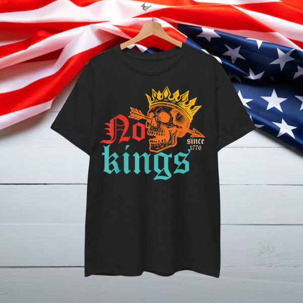 No Kings Since 1776 Skeleton King Vintage Design Shirt