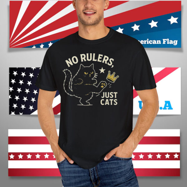 No Kings in America Black Cat T-Shirt
