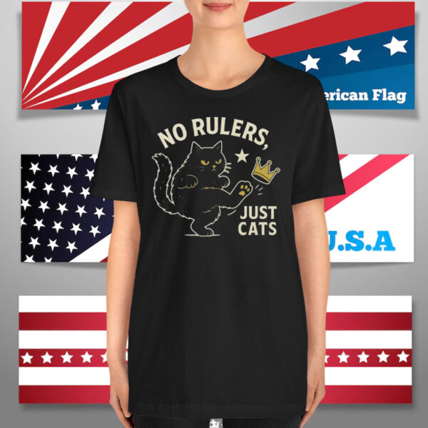No Kings in America Black Cat T-Shirt
