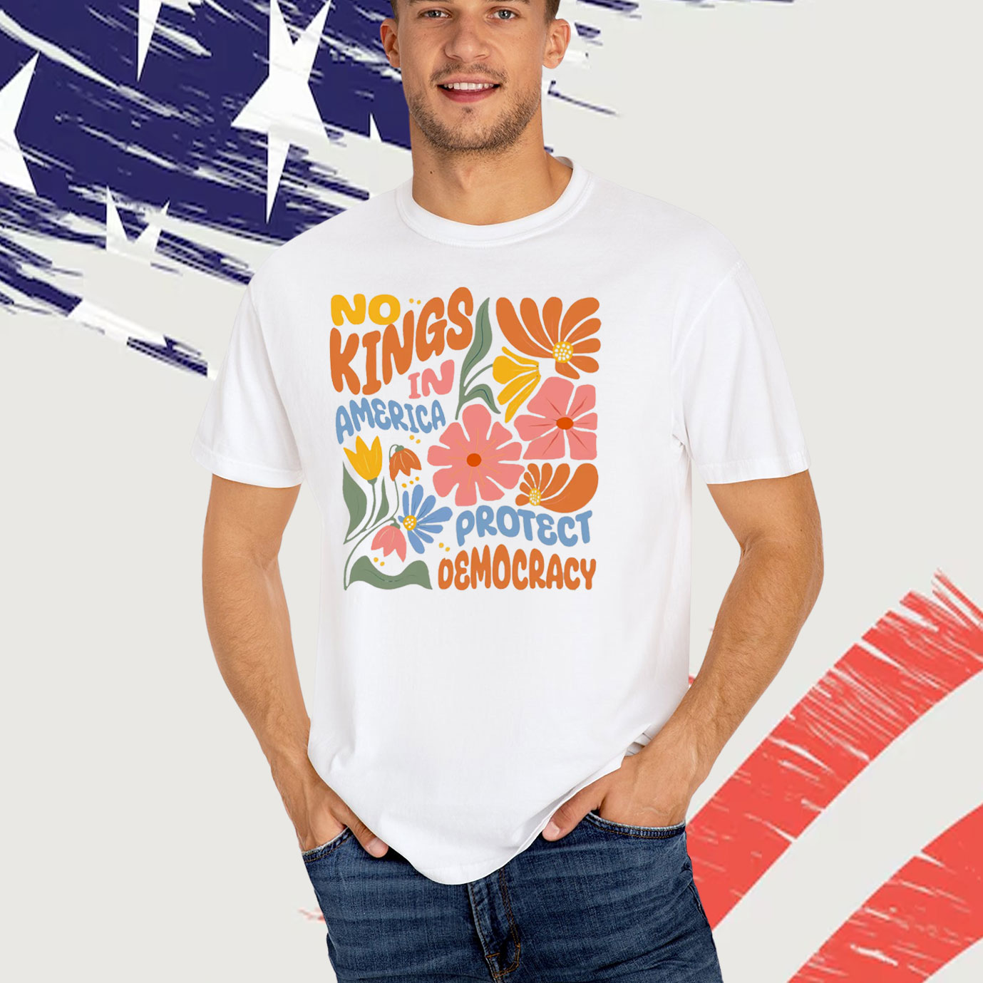 No Kings in America Protect Democracy T-Shirt