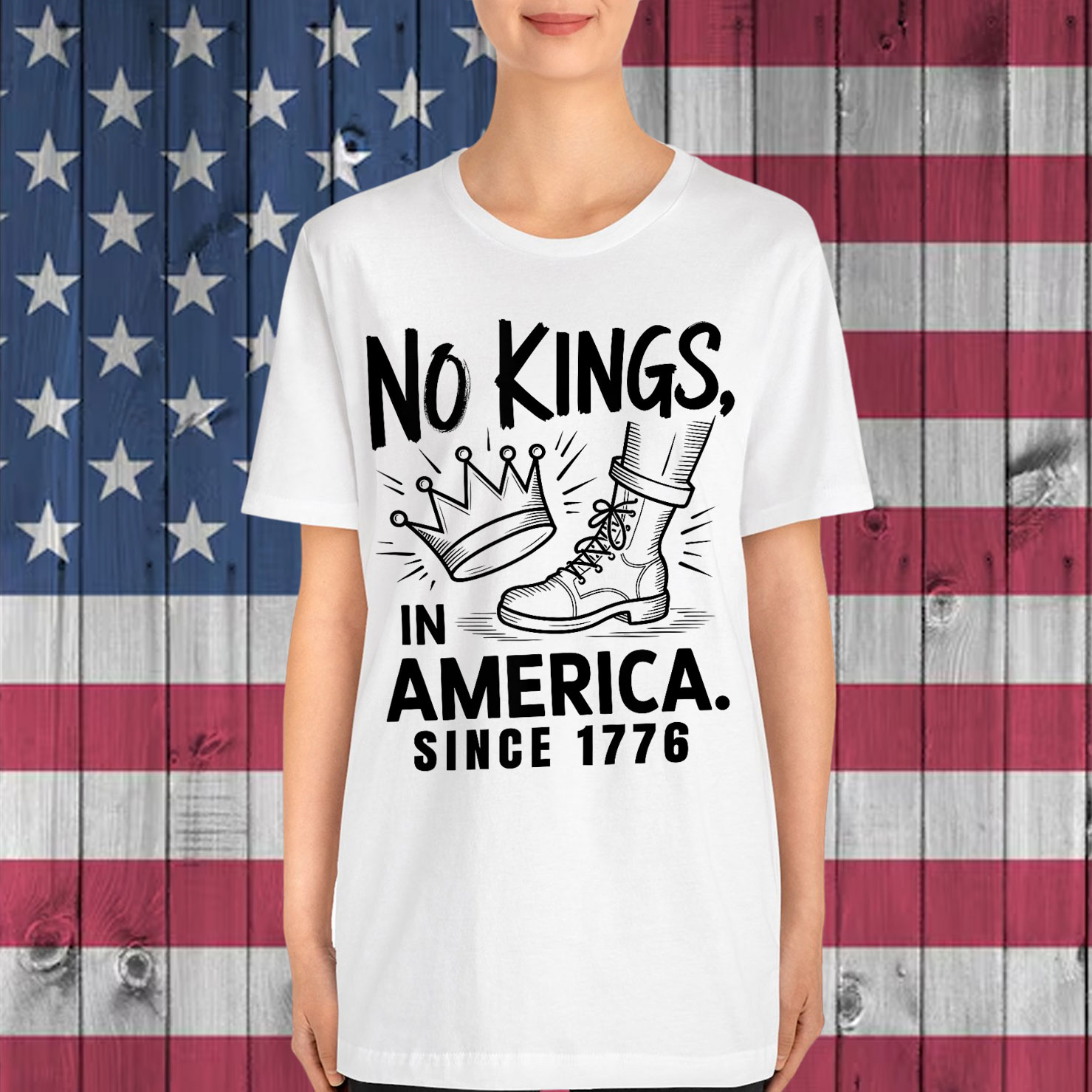No Kings in America Since 1776 Crown Shirt