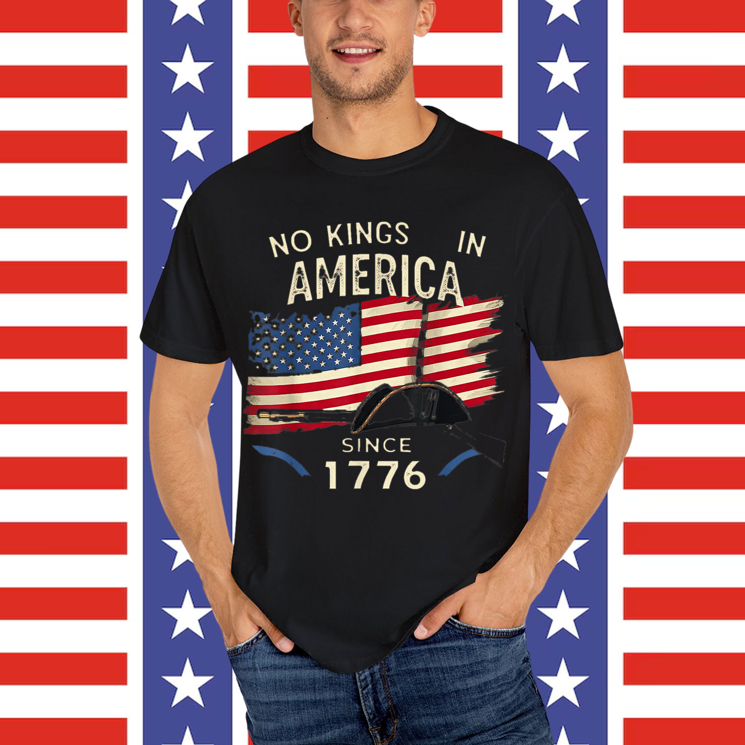 No Kings in America Since 1776 Patriotic Shirt
