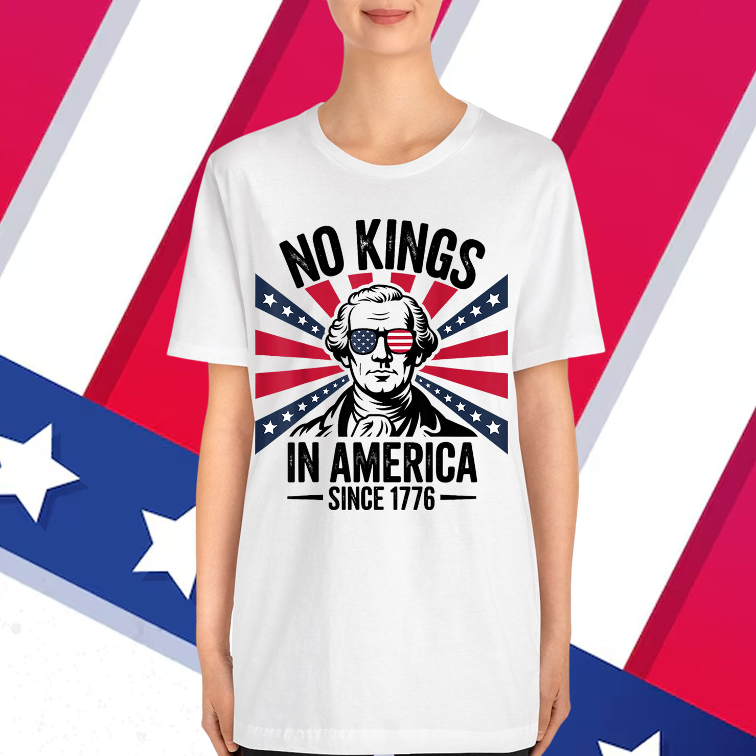 No Kings in America Since 1776 Washington USA Shirt