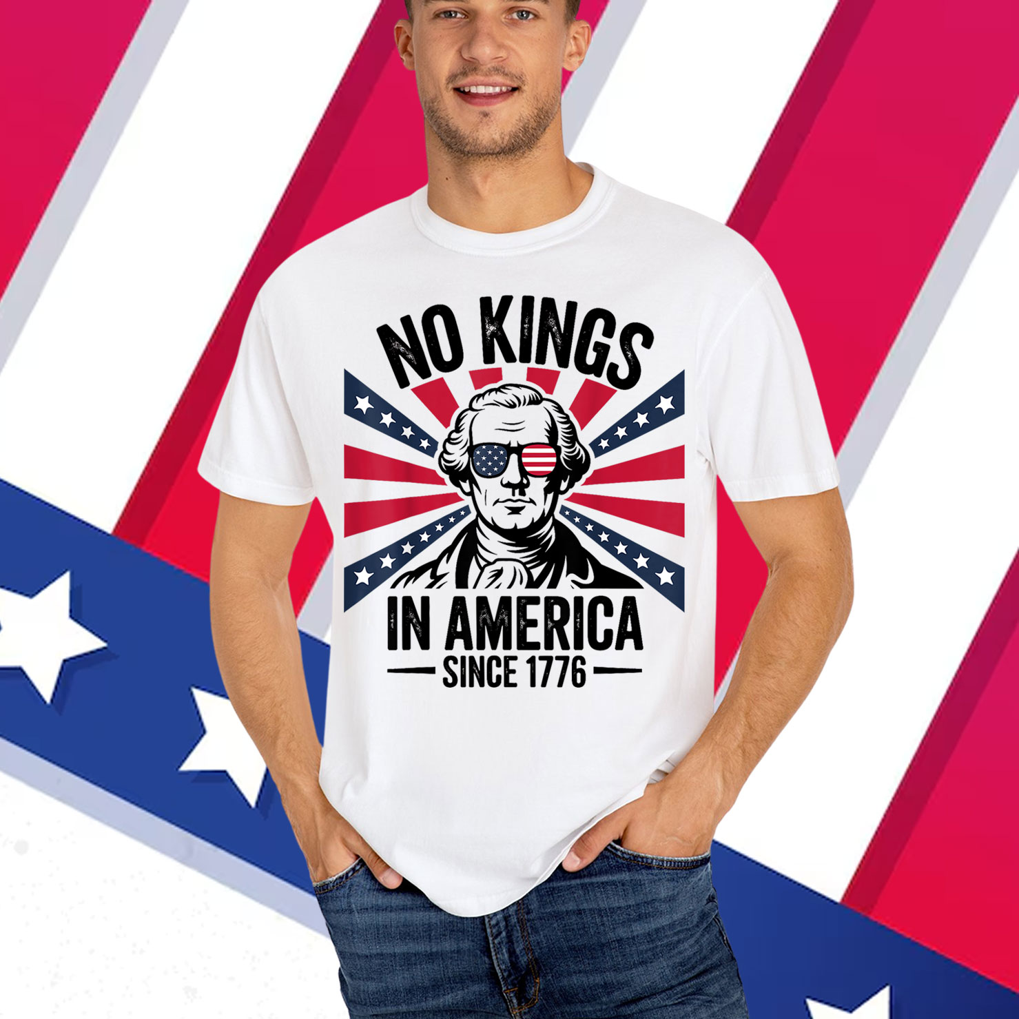 No Kings in America Since 1776 Washington USA Shirt