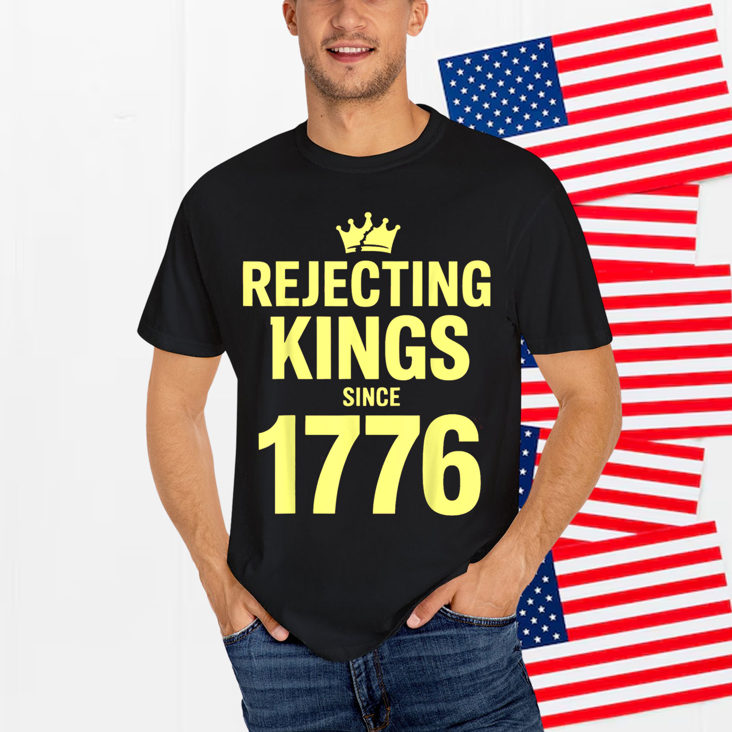 No Kings America Patriotic Rejecting Kings Since 1776 Shirt