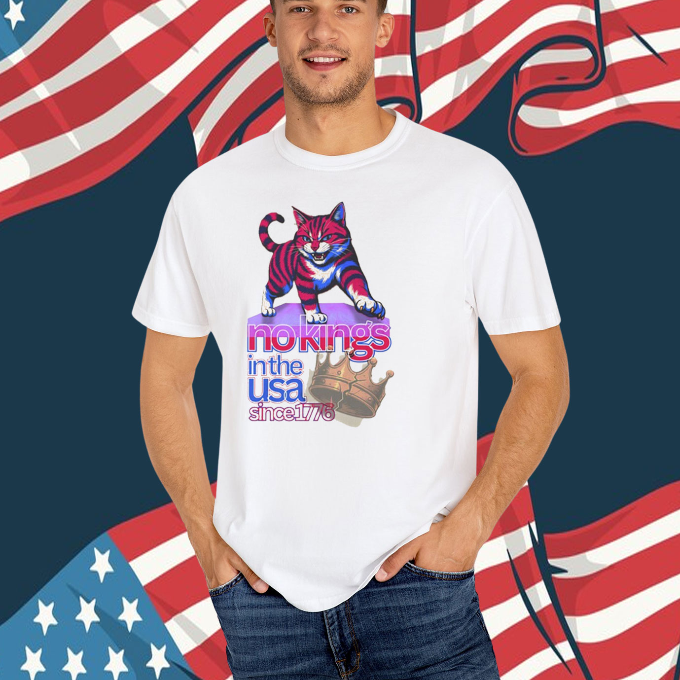 No Kings in The USA Since 1776 T-Shirt